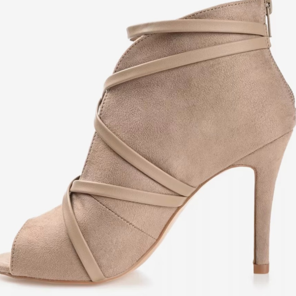 NWT JOURNEE HEELED OPEN TOE ANKLE BOOT 10M - Picture 4 of 10